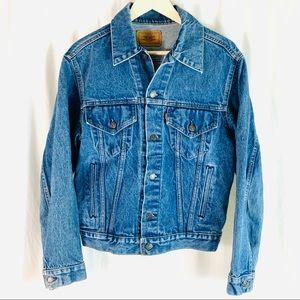 Levis Denim Vintage Jacket Red Tab 42 L 5 Pocket 80s
